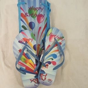 Birthday FLING FLOPS FLIP FLOPS WITH GIFT BAG